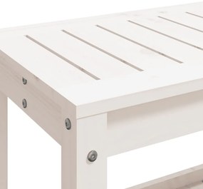 fehér tömör fenyőfa kerti pad 108x35x45 cm