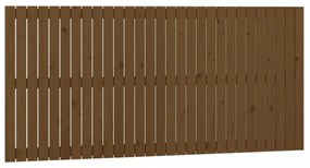 mézbarna tömör fenyőfa fali fejtámla 185x3x90 cm