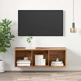 Fali TV szekrény Régi fa 37 x 37 x 107 cm Faanyag
