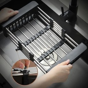 Teleszkópos Csöpögtető mosogatóhoz fekete