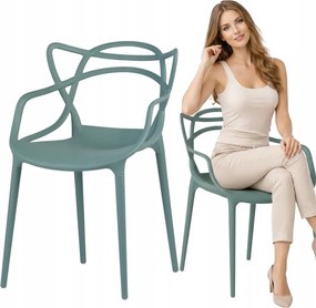 Áttört Szék Nappali Konyha Kert Műanyag Kerti Loft Zsálya