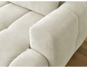 Bézs kinyitható-tárolóhelyes sarokkanapé (bal oldali-heverő résszel) Fuji – Bobochic Paris