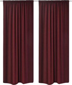 vidaXL 2 db Bordeaux Energiatakarékos Sötétítő függöny Kétrétegű 140 x 245 cm