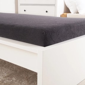 4Home Perfect frottír lepedő antracit, 90 x 200 cm, 90 x 200 cm