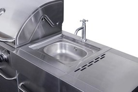 G21 Arizona gázgrill, BBQ Premium Line konyha 6 égőfej + ajándék nyomáscsökkentő