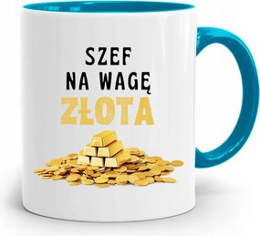 Kék Bögre Ajándék Arany Mérleg Ajándék fényképes nyomtatással