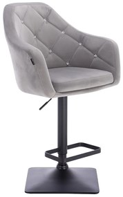 HR830KW Acél Modern Velúr Szék fekete lábbal