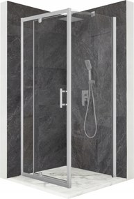 Zuhanykabin 70x70cm billenőajtó króm Esg üveg 6mm bevonat