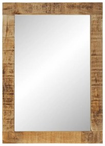 tömör mangófa és üveg tükör 70 x 50 cm