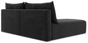 Fekete kinyitható-tárolóhelyes sarokkanapé (bal oldali) Kalena – Makamii