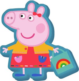 Peppa malac Shopping formapárna, díszpárna 35 cm Velúr