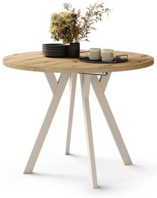 Kihúzható étkezőasztal ARTUR artisan tölgy/bézs