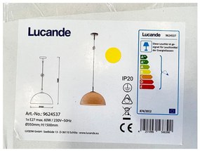 Lucande Lucande - Csillár zsinóron LOURENCO 1xE27/60W/230V LW0486