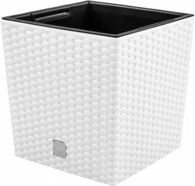 Prosperplast Virágcserép rattan fehér fagyálló betét 26,2 x 26,6 cm