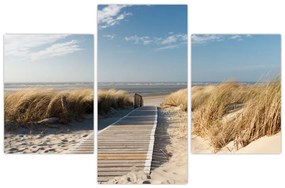 Kép - Homokos strand Langeoog szigetén, Németországban (90x60 cm)