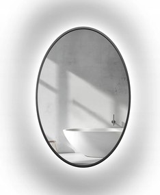 Eliza elliptikus tükör Mdf keretben Slim Led háttérvilágítással 70x140