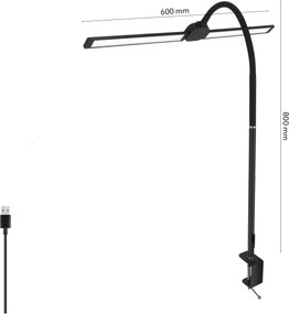 Brilagi - dimmelhető LED-es asztali lámpa USB VARIO LED/14W/5V 3000-6000K fekete