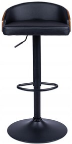 Elegáns Bárszék Fekete Eco-bőr Kárpittal. KANSAS