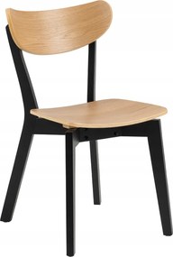 Fából Készült Fekete-barna Étkező-nappali szék Roxby háttámlával