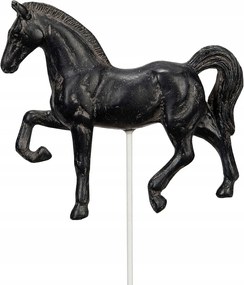 Ló cserepes dekoráció fekete matt