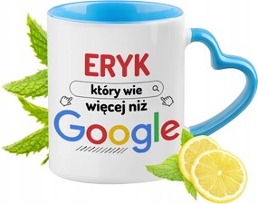 Eriknek Kék Bögre Szív Alakú Füllel Kávé Ajándék