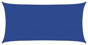 kék négyszögletű HDPE napvitorla 160 g/m² 3x6 m