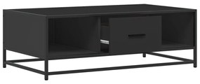 fekete szerelt fa és fém dohányzóasztal 100 x 57 x 35 cm