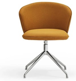 Mustársárga kárpitozott étkezőfotel szett 2 db-os Add – Teulat