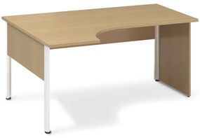 ProOffice A ergonomikus asztal 180 x 120 cm, bal, bükkfa
