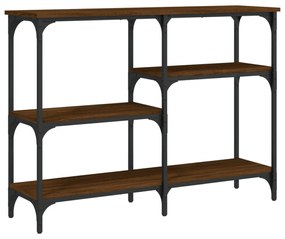 barna tölgyszínű szerelt fa tálalóasztal 102x29x75 cm