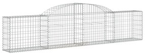 4 db íves horganyzott vas gabion kosár 300x30x60/80 cm