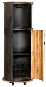 Fekete fém bortartó szekrény, palackok száma 9, 60x155 cm Luni – Interia Home &amp; Living