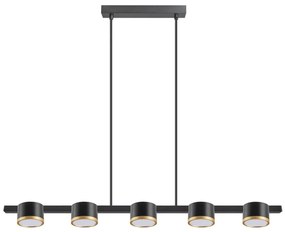 Polux LED Csillár zsinóron MIRELLA 5xGX53/6W/230V fekete SA2137