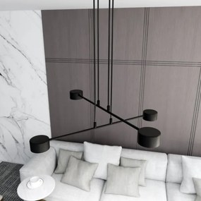 Csillár zsinóron MODUS 4xGX53/12W/230V fekete