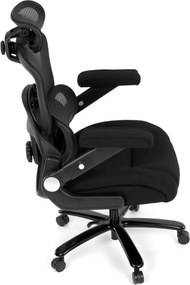 KA-N1313 fekete szövet irodai szék hinta mechanizmussal