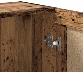 antik fa színű szerelt fa könyvszekrény 82,5 x 30,5 x 80 cm