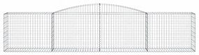 vidaXL 5 db íves horganyzott vas gabion kosár 400x50x80/100 cm
