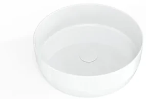Mosdó lapra SAT Infinitio 39x39 cm fehér színben fényes felülettel túlfolyás nélkül SATINF3939