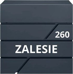 Postaláda Nagy Mintás Utcanév Cím Házszám Antracit