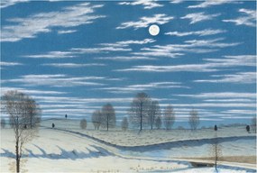 Dekoratív Fotótapéta Hálószobába Téli tájkép 104x70 Ragasztó