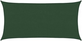 vidaXL sötétzöld HDPE napvitorla 160 g/m² 2,5 x 5 m