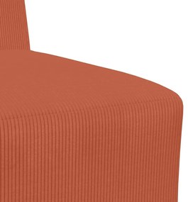 narancssárga kordbársony szövet kanapéfotel 55 cm