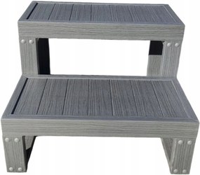 Jacuzi lépcső hidromasszázs kádhoz Kerti Balia Szürke szerkezet