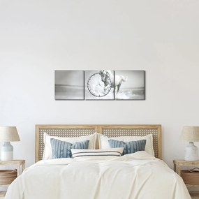 Kép - Fehér ló (órával) (90x30 cm)