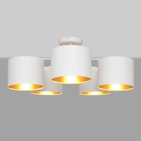 Felületre szerelhető csillár ALBA 5xE27/15W/230V fehér/arany