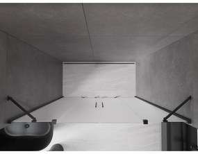 Mexen Velar Duo, tolózuhanyajtó nyitáshoz 180 cm, 8 mm-es matt üveg, polírozott grafit, 871-180-000-32-95