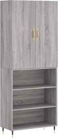 vidaXL szürke sonoma szerelt fa magasszekrény 69,5 x 34 x 180 cm