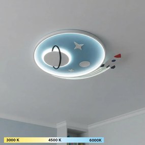 Brilagi -LED Gyerekszobai mennyezeti lámpa STARSHIP LED/64W/230V 3000/4500K kék