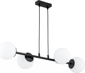 Brilagi - MILO kábellel függesztett csillár 4xE27/60W/230V fekete