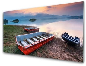 Üvegfotó csónak Landscape 120x60cm